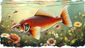 Infografik zu heilenden Unterwasserpflanzen, die Zierfische durch Phytotherapie bei der Gesunderhaltung unterstützen.