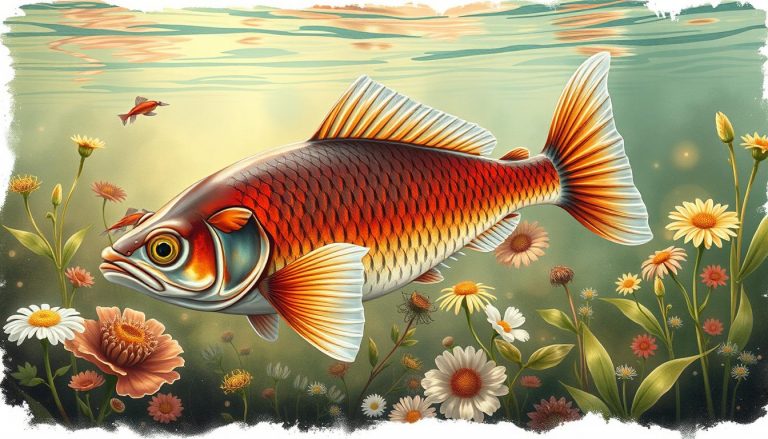 Infografik zu heilenden Unterwasserpflanzen, die Zierfische durch Phytotherapie bei der Gesunderhaltung unterstützen.