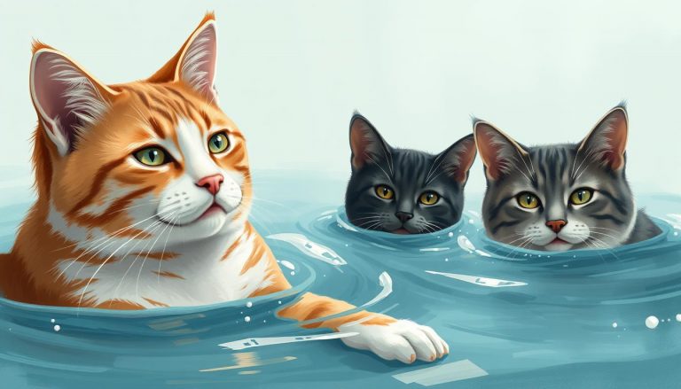Infografik zur Thalassotherapie bei Katzen zeigt Vorteile für Wohlbefinden und gegen Alterungsanzeichen.