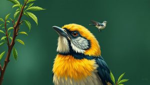 Infografik Spirulina und Algen für gesunde Ziervögel: Vorteile natürlicher Nahrung für Tiergesundheit entdecken.