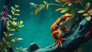 Infografik zu pilzbasierten Immunboosts für Reptilien und Amphibien im Terrarium, Vitalstoffe und Wirkungsweise.