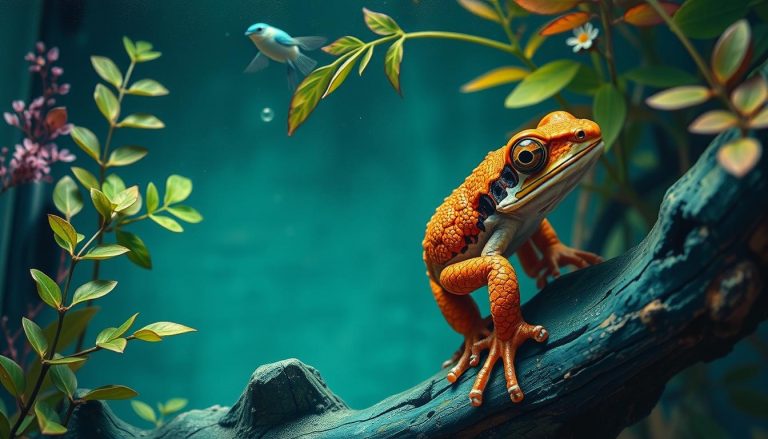 Infografik zu pilzbasierten Immunboosts für Reptilien und Amphibien im Terrarium, Vitalstoffe und Wirkungsweise.