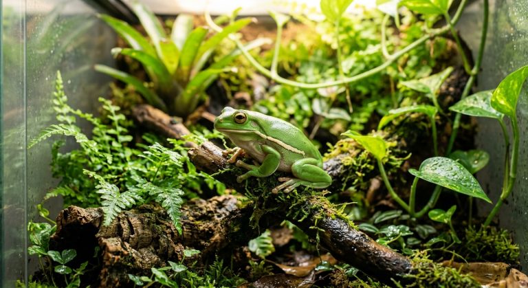 Terrarienbewohner mit pilzbasiertem Immunboost: Natürliche Unterstützung für Reptilien und Amphibien im Bild.