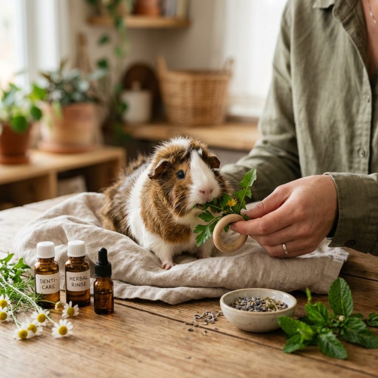 Nagetiere bei der homöopathischen Zahnpflege mit Naturmitteln.