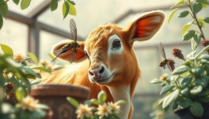 Infografik zu hydroponischen Mikrogärten, die gesunde Ernährung für Haustiere fördern und natürliche Futterquellen bieten.