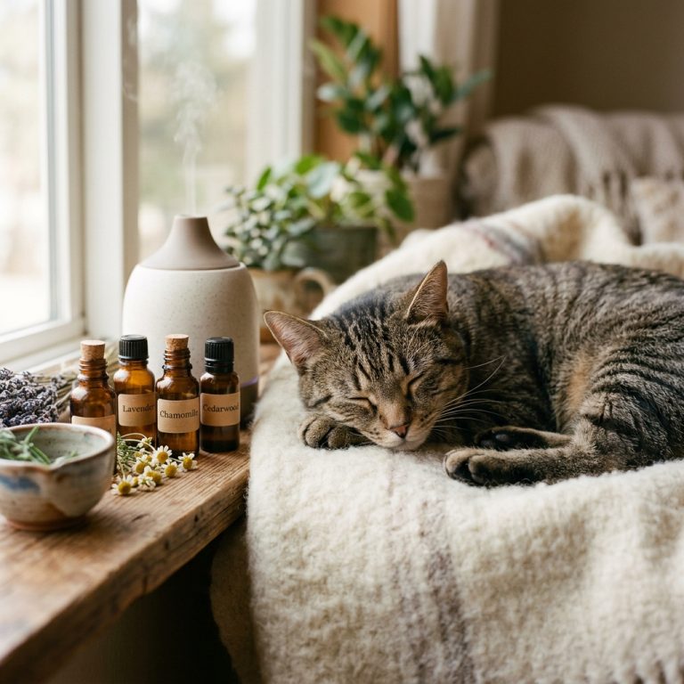 Aromatherapie für trauernde Hauskatzen: Ätherische Öle und ihr Einfluss auf das Wohlbefinden unserer Samtpfoten